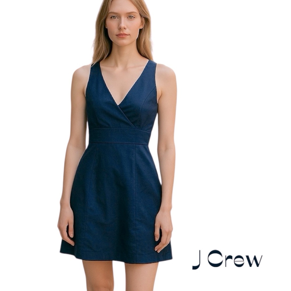 J Crew Pure Silk Purple CrissCross Dress NWOT Size 0
